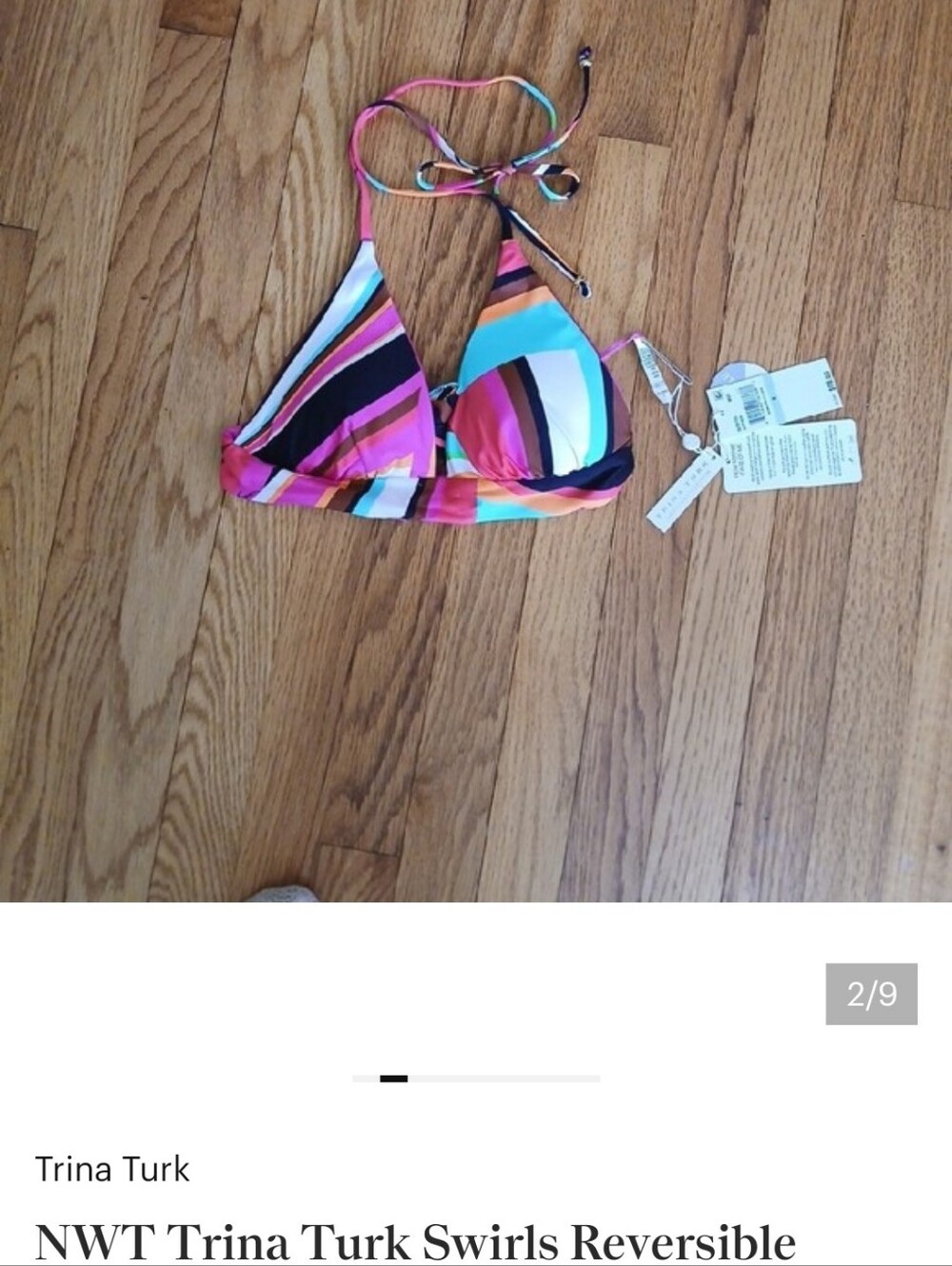 NWT Trina Turk Swirls Bikini Set Top & Bottom ■ Size 8 - Picture 4 of 10
